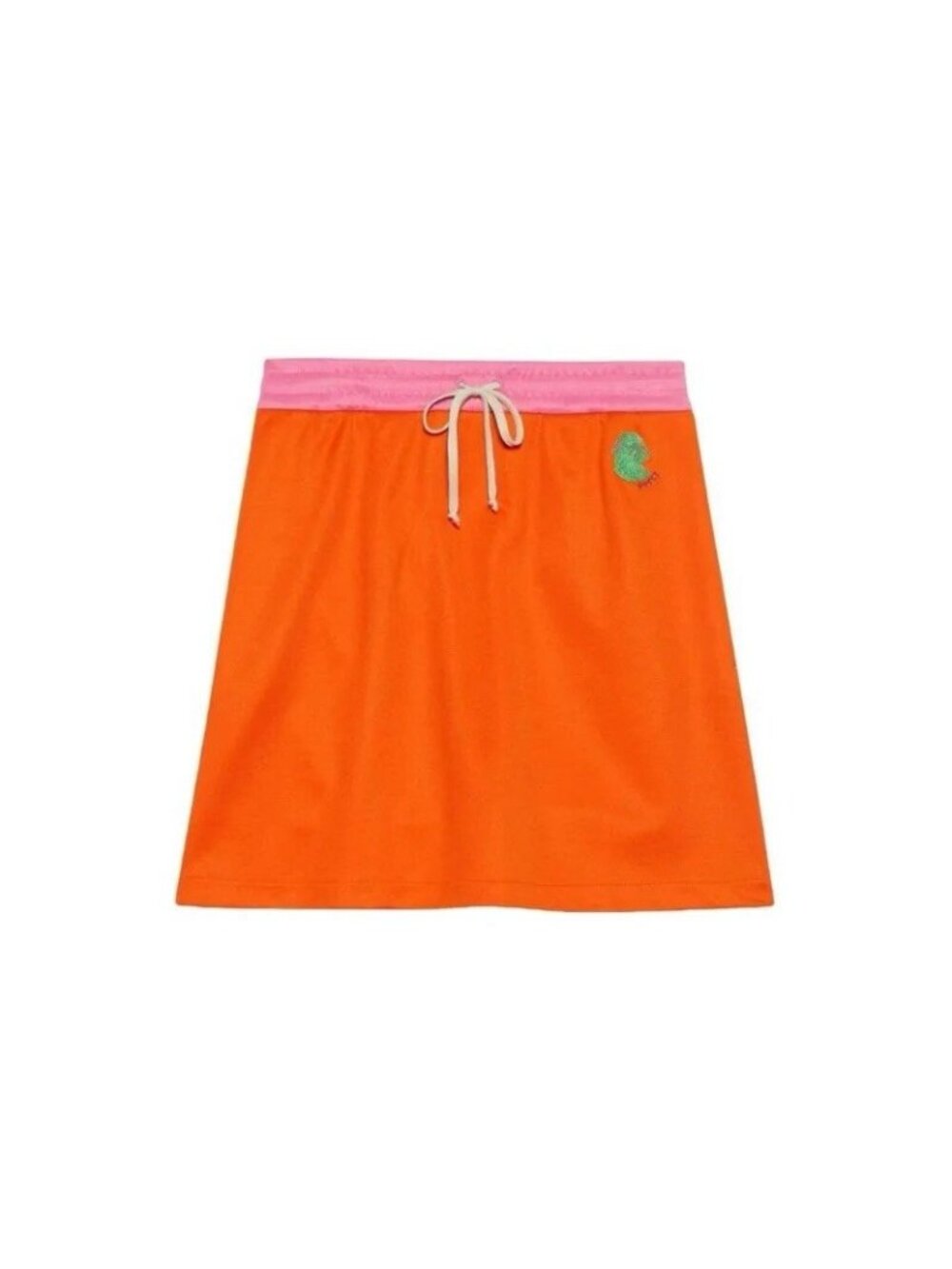 NWT GUCCI SKIRT ORANGE GREEN RABBIT SZ M
